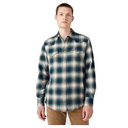 Wrangler Men's LS Western Shirt, Dark Matcha, S von Wrangler