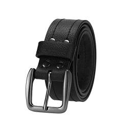 Wrangler Men’s Leather Embossed Logo Casual Every Day Dress Belt for Jeans, Khakis Black 36 von Wrangler