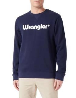 Wrangler Men's Logo Crew Sweat Sweatshirt, Vintage White, XXL von Wrangler
