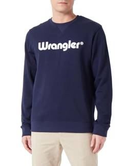 Wrangler Men's Logo Crew Sweat Sweatshirt, Vintage White, XXXL von Wrangler