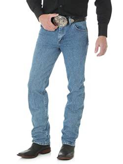 Wrangler Men's Premium Performance Cowboy Cut Slim Fit Jean, Stonewashed, 33W x 30L von Wrangler