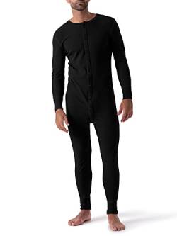 Wrangler Men's Premium Thermal Unionsuit Base Layer Set, Black, Large von Wrangler