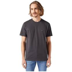 Wrangler Men's Sign Off Tee T-Shirt, Faded Black, XL von Wrangler