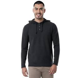 Wrangler Riggs Workwear Herren Henley Hoodie, Schwarz, 3XL von Wrangler