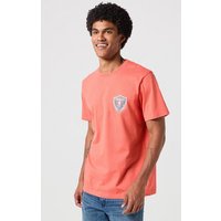 Wrangler T-Shirt AMERICANA mit Markenlabel auf der Brust von Wrangler
