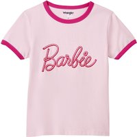 Wrangler T-Shirt - Barbie Slim Ringer Tee - XS bis L - für Damen - Größe L - pink von Wrangler
