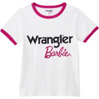 Wrangler T-Shirt - Barbie Slim Ringer Tee - XS bis XL - für Damen - Größe M - weiß von Wrangler