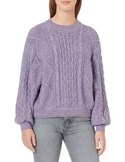 Wrangler Women's Balloon Sleeve KABLE Knit Sweater, Bougainville Purple, Large von Wrangler