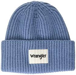 Wrangler Women's Rib Beanie Hat, Stone WASH Blue, One Size von Wrangler
