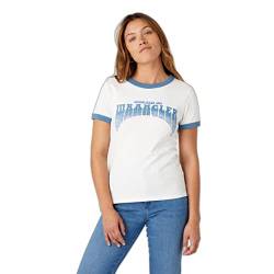 Wrangler Women's Ringer Tee T-Shirt, White, Small von Wrangler