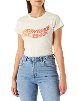 Wrangler Women's Shrunken Band Tee T-Shirt, White, X-Small von Wrangler