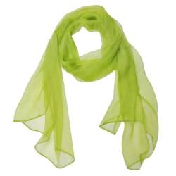 Wrapables Langer Schal aus Seide, einfarbig, apfelgrün, Einheitsgröße von Wrapables
