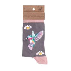 Wrendale Designs by Hannah Dale Wisteria Wishes' Kolibri-Socken, Wisteria Wishes, 4-7, Größe 36-40 von Wrendale Designs by Hannah Dale