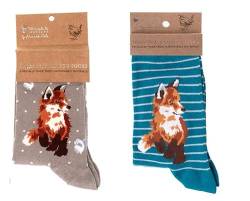 Wrendale Designs Born To Be Wild Fox Collection 2 Paar Socken von Wrendale Designs