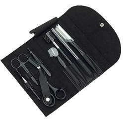 8-Teilige Edelstahlpinzette Schere Augenbrauenschneider-Kit Kamm mit Box-Make-Up-Werkzeug Augenbrauen-Trimmwerkzeuge für Frauen A. von Wresetly