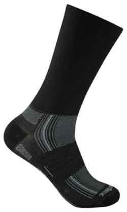 Wrightsock Profi Sportsocke, Laufsocke, Wandersocke, Modell Stride in schwarz, Anti-Blasen-System, doppel-lagig, Crew lang, Gr. L von Wrightsock