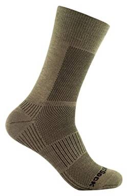 Wrightsock Profi Sportsocke, Laufsocke Modell Coolmesh II in Braun, Anti-Blasen-System, doppellagig, Crew lang, Gr. M von Wrightsock