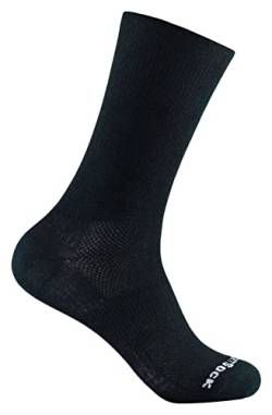 Wrightsock Profi Sportsocke, Laufsocke Modell Coolmesh II in Schwarz, Anti-Blasen-System, doppellagig, Crew lang, Gr. S von Wrightsock