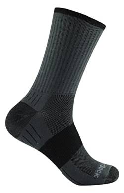 Wrightsock Profi Sportsocke, Wandersocke in anthrazit schwarz, Modell Escape, Anti-Blasen-System, doppel-lagig, Crew lang, Gr. M von Wrightsock