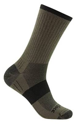 Wrightsock Profi Sportsocke, Wandersocke in olivgrün, Anti-Blasen-System, doppel-lagig, Crew lang, Gr. L von Wrightsock