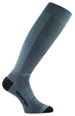 Wrightsock Profi Sportsocke, optimal für Ski- oder Militärstiefel, Modell Coolmesh II OTC in grau, Anti-Blasen-System, Gr. S von Wrightsock