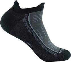 Wrightsock Profi Sportsocke Sneakers Low Tab -anti-blasen-system- in schwarz-ash - Socken Größe L von Wrightsock