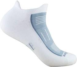 Wrightsock Profi Sportsocke Sneakers Low Tab -anti-blasen-system- in weiss-grau - Socken Größe L von Wrightsock