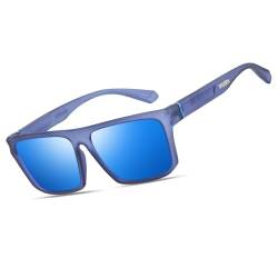 Wrimen Polarisierte-Sonnenbrille-Herren-Damen-Sonnenbrille-Unisex Sonnenbrillen Klassische Retro UV400 Schutz Rechteckig Sonnen Brille Autofahren Reise Camping von Wrimen