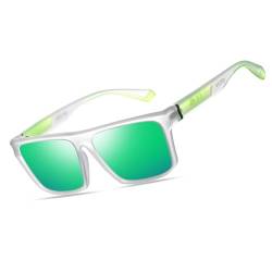 Wrimen Polarisierte-Sonnenbrille-Herren-Damen-Sonnenbrille-Unisex Sonnenbrillen Klassische Retro UV400 Schutz Rechteckig Sonnen Brille Autofahren Reise Camping von Wrimen