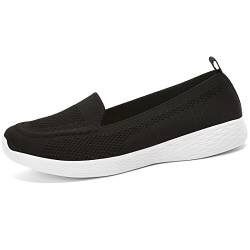 Wryweir Frauen Laufschuhe Turnschuhe Sportschuhe Sneakers Halbschuhe Loafers Slippers leicht atmungsaktive Workout Bequem Mesh Wandern,36 EU Schwarz von Wryweir