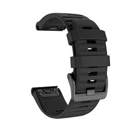 Wscebck 22 26mm Silikonarmbandband für Coros Vertix 2. Smart Watch Schnell einfach Fit Armband Gürtel Armband (Band Color : Black, Band Width : 26mm Coros VERTIX 2) von Wscebck