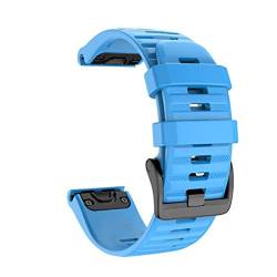 Wscebck 22 26mm Silikonarmbandband für Coros Vertix 2. Smart Watch Schnell einfach Fit Armband Gürtel Armband (Band Color : Blue, Band Width : 26mm Coros VERTIX 2) von Wscebck