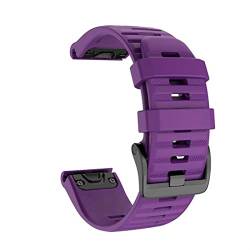 Wscebck 22 26mm Silikonarmbandband für Coros Vertix 2. Smart Watch Schnell einfach Fit Armband Gürtel Armband (Band Color : Purple, Band Width : 22mm) von Wscebck