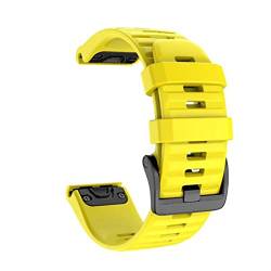 Wscebck 22 26mm Silikonarmbandband für Coros Vertix 2. Smart Watch Schnell einfach Fit Armband Gürtel Armband (Band Color : Yellow, Band Width : 26mm Coros VERTIX 2) von Wscebck