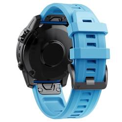 Wtukmo 22 x 26 mm Schnellverschluss-Armband für Garmin Fenix 6X 6 Pro 5 5X Plus 3 HR 7X 7 Delta Enduro VERTIX 2 Silikonarmband, 22mm Fenix 5 6 7, Achat von Wtukmo