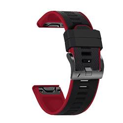 Wtukmo 22 x 26 mm Silikon-Smartwatch-Armband für Garmin Fenix 6X 6 Pro 5X 5 Plus 3HR 935 D2 MK2, Schnellverschluss-Armband, Zubehör, 22 mm, Achat von Wtukmo