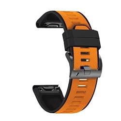 Wtukmo 22 x 26 mm Silikon-Smartwatch-Armband für Garmin Fenix 6X 6 Pro 5X 5 Plus 3HR 935 D2 MK2, Schnellverschluss-Armband, Zubehör, 26 mm, Achat von Wtukmo