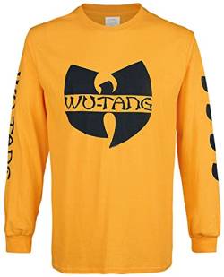 Wu-Tang Clan Black Logo Männer Langarmshirt gelb M 100% Baumwolle Band-Merch, Bands von Wu-Tang Clan
