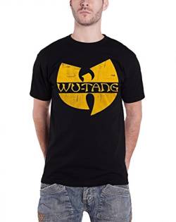 Wu Tang Clan Classic Distressed Logo offiziell Herren Nue Schwarz T Shirt von Wu-Tang Clan