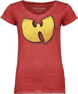 Wu-Tang Clan Logo Frauen T-Shirt rot S 100% Baumwolle Band-Merch, Bands von Wu-Tang Clan
