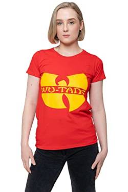 Wu-Tang Clan T Shirt Band Logo Nue offiziell Damen Skinny Fit Rot L von Wu-Tang Clan