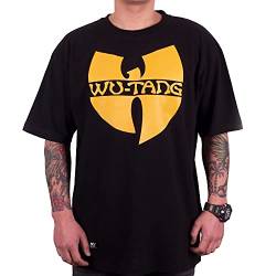 Wu Wear - Logo T-Shirt, Urban Streetwear Fashion, Rundhals-Ausschnitt, angenehmer Komfort, kurzes Oberteil, Hip Hop, Herren, L von Wu Wear