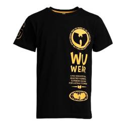 Wu Wear - Wu Identity T-Shirt - Schwarz, Urban Streetwear Fashion, Rundhals-Ausschnitt, angenehmer Komfort, kurzes Oberteil, Hip Hop, Herren, 4XL von Wu Wear