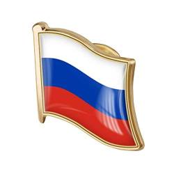 1 Stück Russische Flagge Pin Abzeichen Metall Revers Pin Brosche Russe Der Flagge Abzeichen Neuheit Zubehör von Wudaizhi