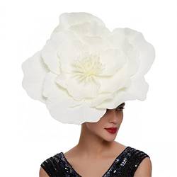 Große Blumenhaarband Bogenhut Kopfschmuck Braut Make -up Abschlussball Fotofotografie Haarzubehör Accessoires von Wudaizhi
