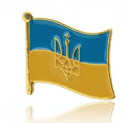 Ukraine Flagge Brosche National Blumenbrosche Patriotische Abzeichen Revers Pins Personalisierte Button -abzeichen Für Die Dekoration von Wudaizhi
