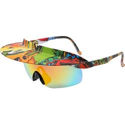 Wudaizhi Radsportgläser Einteilige Visier-sonnenbrille Mit Rand Outdoor Übergroße Sonnenbrille Mode Sport Brillen Für Outdoor von Wudaizhi