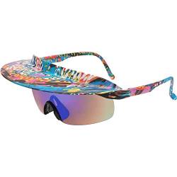 Wudaizhi Radsportgläser Einteilige Visier-sonnenbrille Mit Schwim Outdoor Übergroße Sonnenbrille Mode Sport Brillen Für Outdoor von Wudaizhi