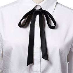 Wudaizhi Weicher Schalbandschal Lang Dünne Satingürtel Flügel Krawatte Nackenschal Choker Für Frauen von Wudaizhi