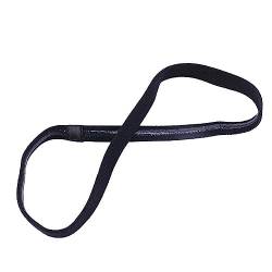 Wudida Sport-Haarband, schlankes Stirnband, rutschfest, elastisch, Haarschmuck für Leichtathletik, Workout, Feuchtigkeit, 1 Stück, Schwarz von Wudida